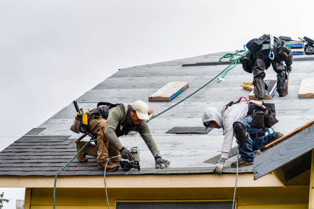 Professional Flat Roof Repair technician working in Stockton, UT